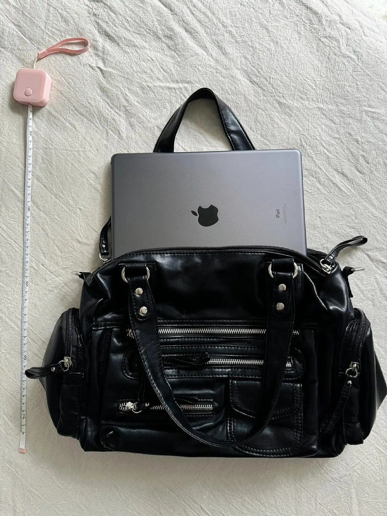 2025 Punk Sle Large Capaci Motorcycle Tote Bag Women's Commuter Single oulder Slant Bag Versatile High-End Feel