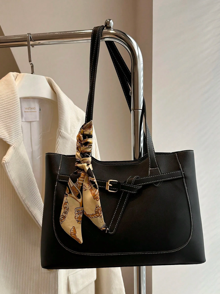 Scarf Accent Tote Bag