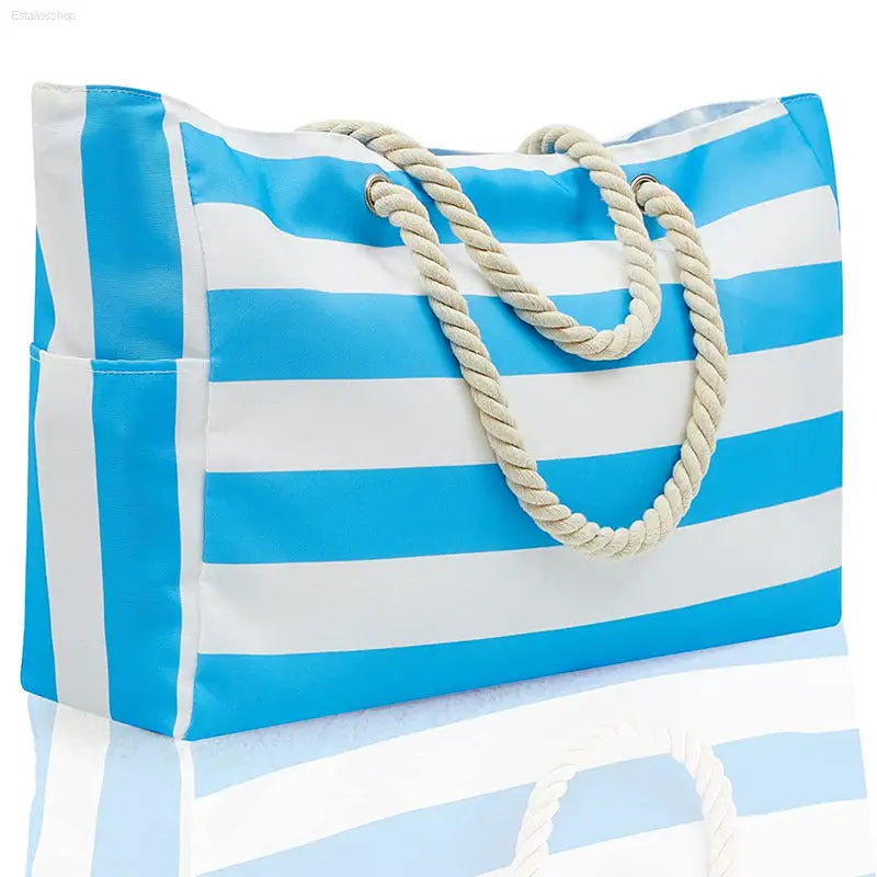 Bohemian Style Canvas Beach Bag with Large Capacity for Outdoor Activities and Daily Use