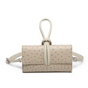 Small Square Crossbody Bag – Luxury Ostrich Pattern Handbag for Everyday Elegance