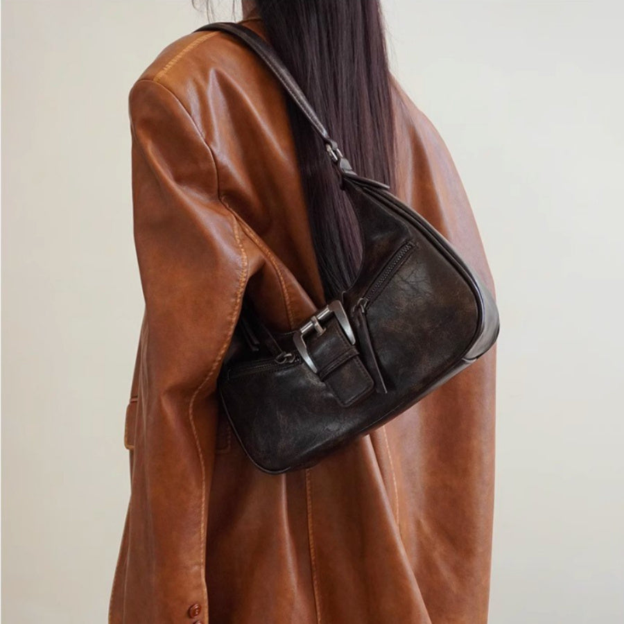 Price 6.54 USD, Weight 460g Women's Retro Shoulder Bag Underarm Crescent Crossbody Bag