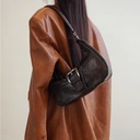 Price 6.54 USD, Weight 460g Women's Retro Shoulder Bag Underarm Crescent Crossbody Bag