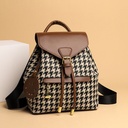 Price 7.31 USD, Weight 630g Houndstooth Backpack Women High Capacity Travel Bags Girls