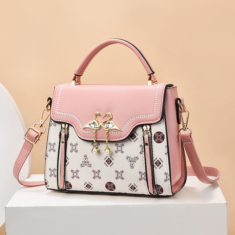 Price 5.47 USD, Weight 800g Fashion Printed Women's Portable Shoulder Small Square Bag For Women