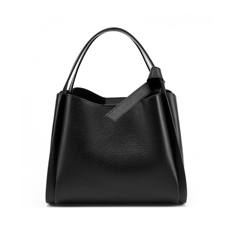 Price 22.39 USD, Weight 1020g Genuine Leather Portable Cross Body Bucket Bag Women