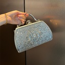 Price 13.10 USD, Weight 540g Alloy Rhinestone Carved Banquet Bag Women
