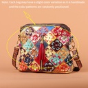 Price 19.07 USD, Weight 520g Genuine Leather Serpentine Color Handmade Casual Daily Tassel Flowers Shoulder Messenger Bag For Women