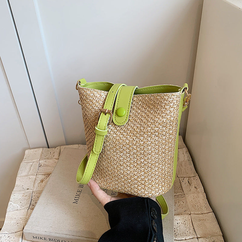 Price 2.46 USD, Weight 160g Large Capacity New Color Contrast Patchwork Fashion Messenger Bag For Women