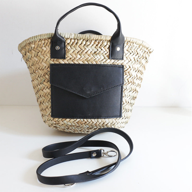 price 6.83usd weight 365g Grass Diagonal Hand-Held Women S Straw Bag