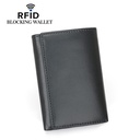 RFID three fold multi slot men's wallet