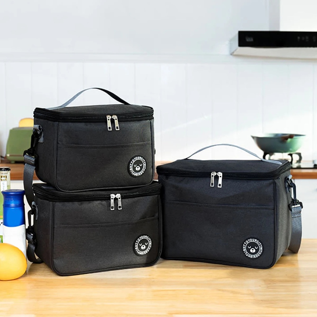 Large Insulated Lunch Bag Adult Kids Men Thermal Cool Hot Food Storage Tote Box