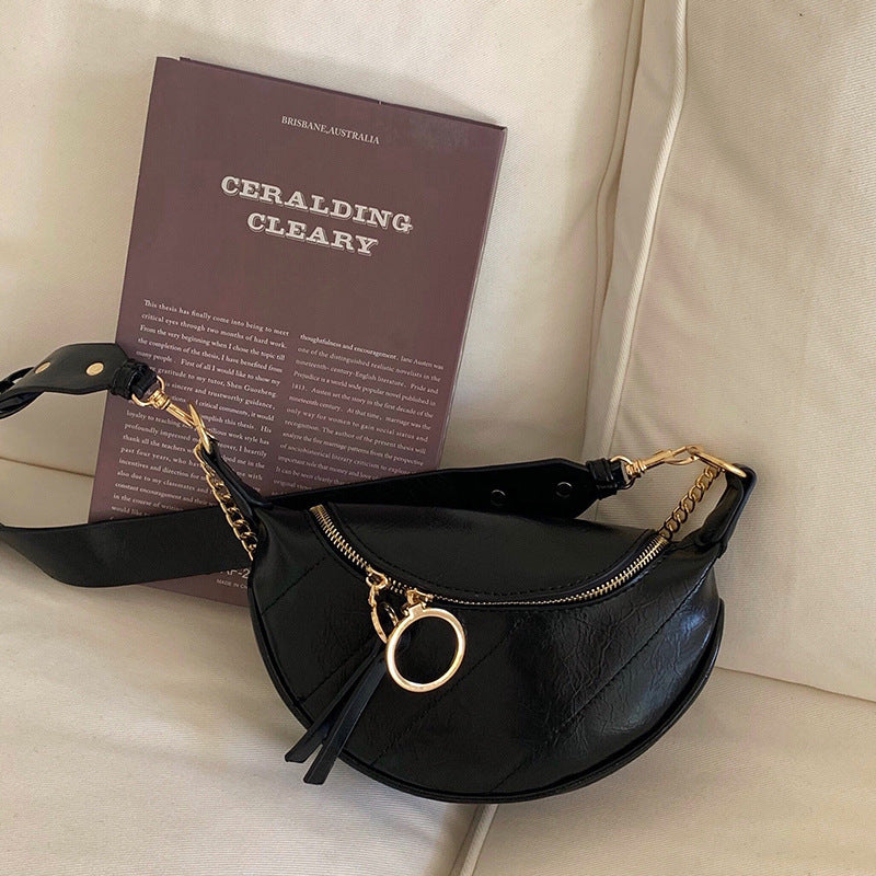 price 4.76usd weight 450g autumn and winter net red new versatile waist bag women"s super hot fashionable chest bag single shoulder Crossbody fashion chain bag