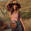 Price 6.63 USD - Weigth 720g European And American Shoulder Retro Small Round Bag