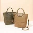 Price 7.13 USD - Weight 370g Women's Suede Stitching One-shoulder Bucket Bag