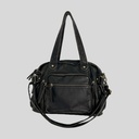 Retro motorcycle bag punk unisex style with multiple zippers tote bag, single shoulder crossbody bag, large capacity spicy girl armpit bag