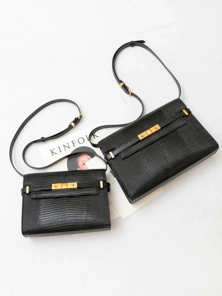 New Arrvial Women Genuine Leather Shoulder Bags 2024 High Quality Crocodile Handbags Ladies Messenger Bag Day Clutches Black