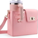 Stylische Umhängetasche für Getränkebecher – Praktische Pendlertasche mit integriertem Flaschenhalter, ideal für unterwegs, Freizeit und Outdoor-Aktivitäten