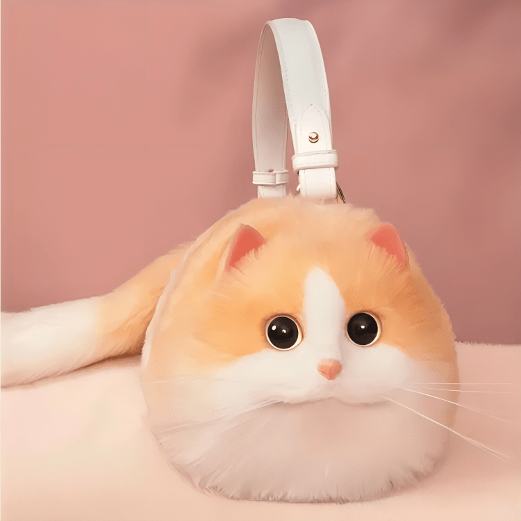 Gatto Realistico di Peluche a Forma di Borsa
