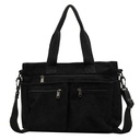 Large capacity striped velvet women's bag new Korean version simple women's shoulder crossbody bag Ruiying girls' corduroy handbag