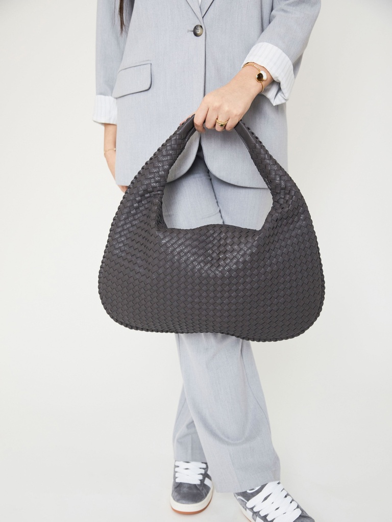Everyday Leather Bag  Grey