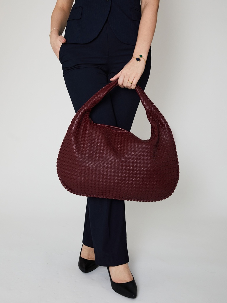Everyday Leather Bag  Wine Red