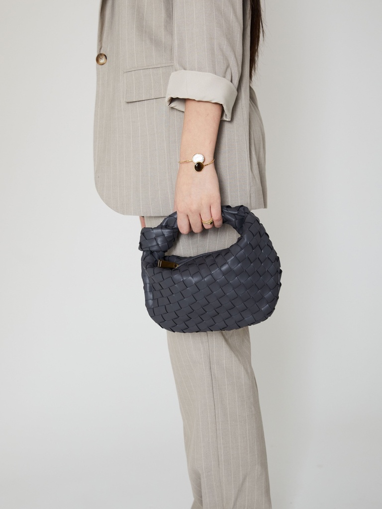 Mini Everyday Leather Bag  Grey