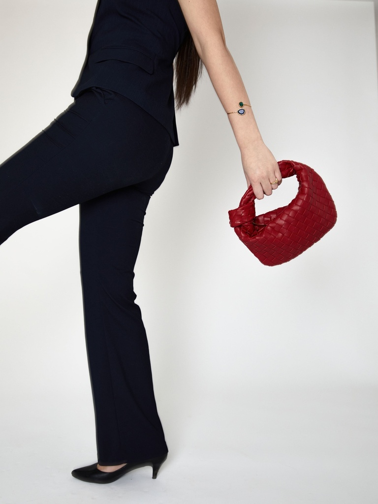 Mini Everyday Leather Bag  Cherry Red
