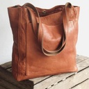 Independent Station Cross border Retro Oil Wax Skin Minimalist Versatile Handbag Commuter Women's Bag Single Shoulder Bag Amazon Crossbody Bag