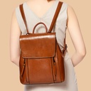 2023 European and American Style Mommy Bag Backpack Versatile Women's Bag Large Capacity Retro Genuine Leather Bag