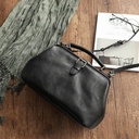 Vegetable Tanning Tree Jelly Leather Retro Women's Bag Handmade Polished Cowhide Women's One Shoulder Crossbody Handheld Doctor's Bag