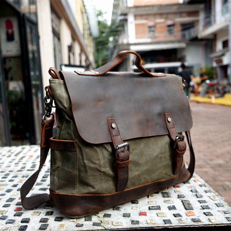 Cardrona Waxed Canvas Messenger Bag