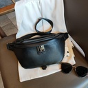 European Station Bag Women's 2023 New Leisure Chest Bag Simple and Versatile Crossbody Bag Top Layer Cowhide Soft Bounce Bag Genuine Leather