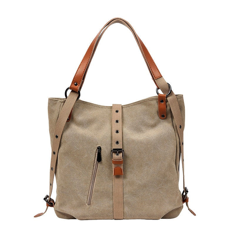 Fashion Canvas Large Handbag Large Capacity Handbag Retro Simple One Shoulder Crossbody Bag