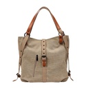 Fashion Canvas Large Handbag Large Capacity Handbag Retro Simple One Shoulder Crossbody Bag