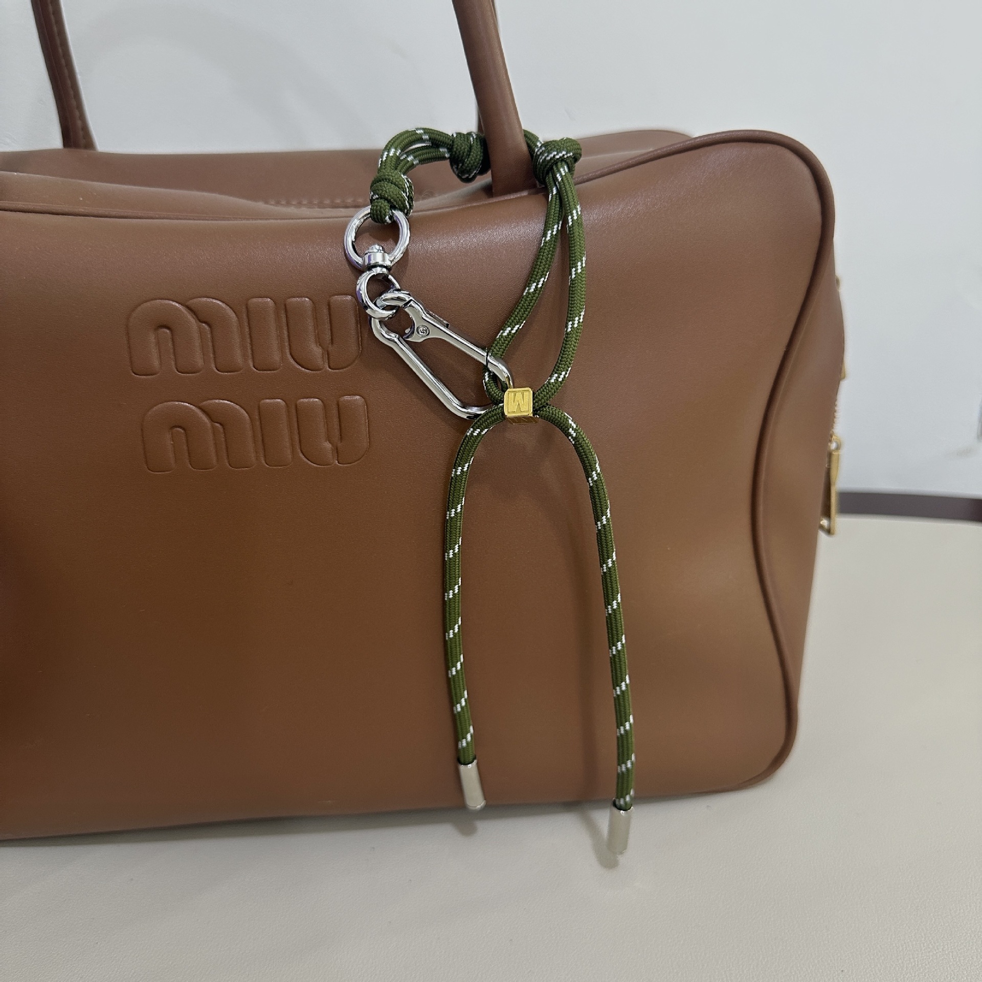 Christmas Green M Button
