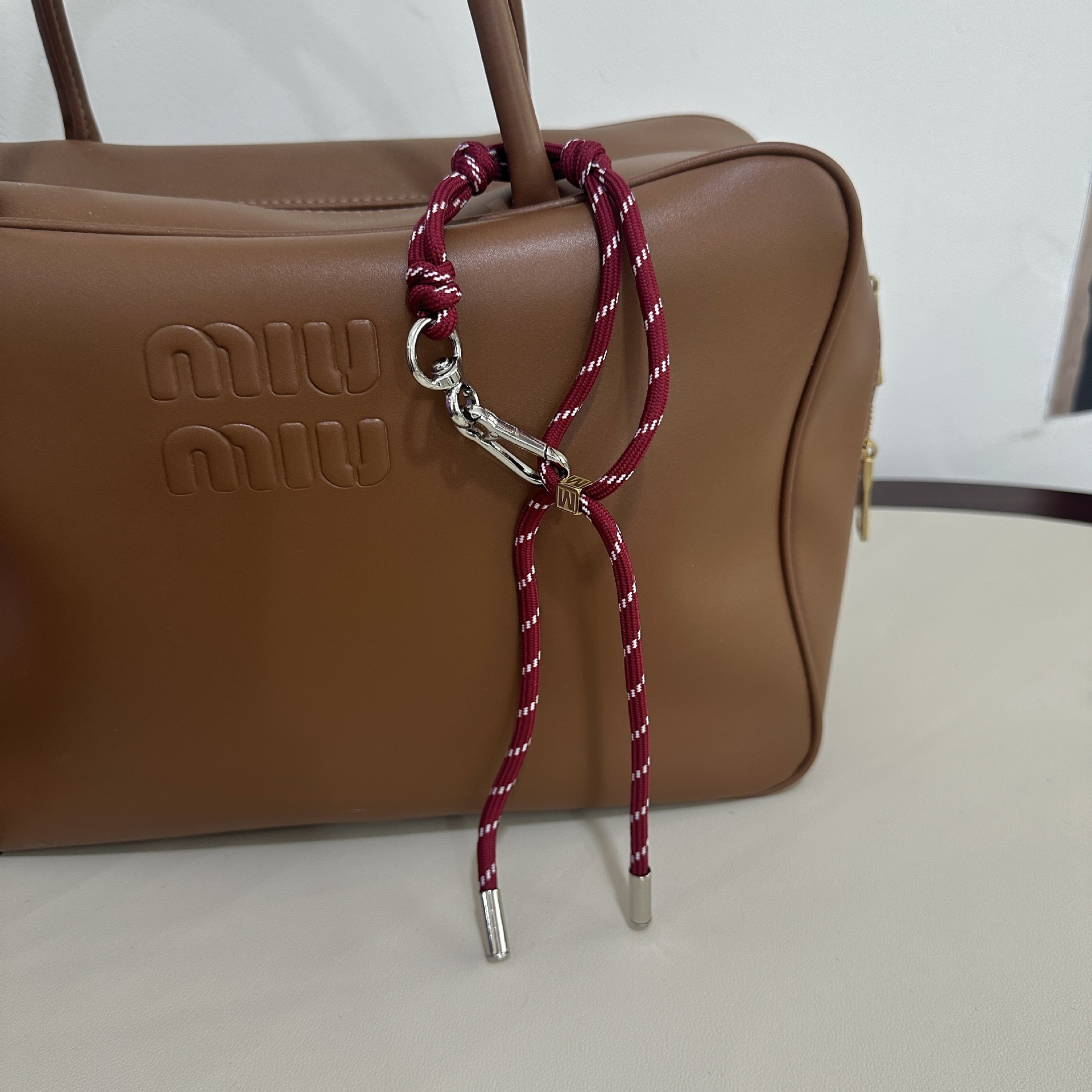 Wine red M buckle