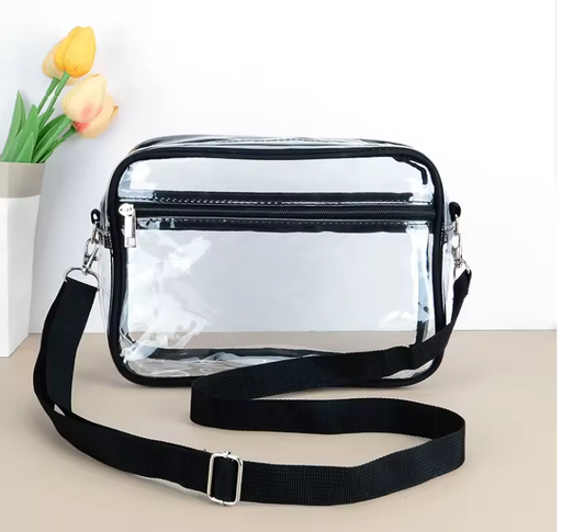 Clear PVC Crossbody Bags For Women, Waterproof Vacation Travel Beach Shoulder Bag For Outdoor, Summer Ladies Handbags Gifts