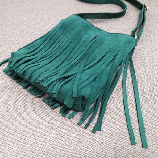 Genuine Leather Fringe Shoulder Bag – Vintage Boho Style
