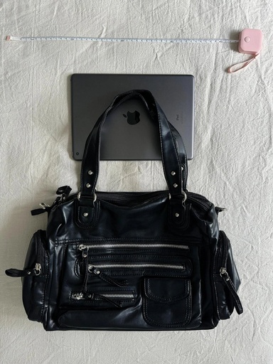 2025 Punk Sle Large Capaci Motorcycle Tote Bag Women's Commuter Single oulder Slant Bag Versatile High-End Feel