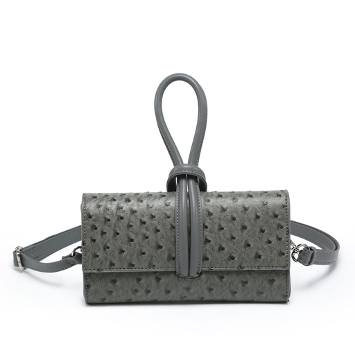 New small square bag 2024 popular women's handbag niche design ostrich pattern diagonal cross bag small bag