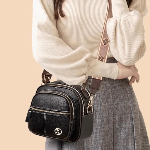 Classic Crossbody Leather Bag™ | Elegante Borsa a Tracolla