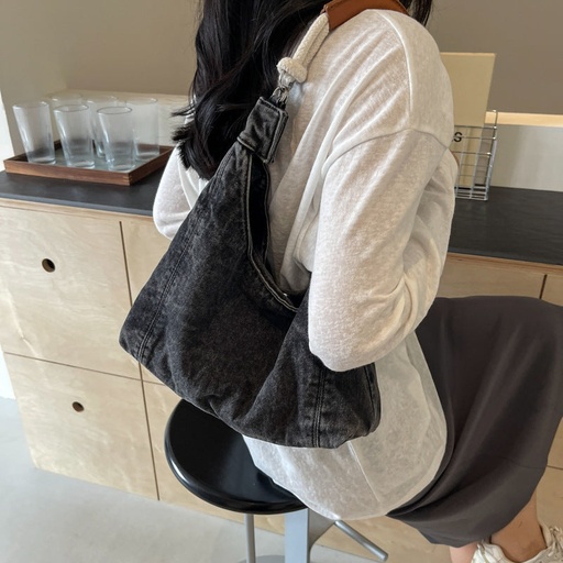 Price 6.47 USD, Weight 230g  Korean Fashion Casual Denim Bag Women