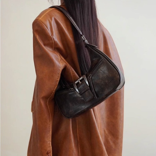 Price 6.54 USD, Weight 460g Women's Retro Shoulder Bag Underarm Crescent Crossbody Bag