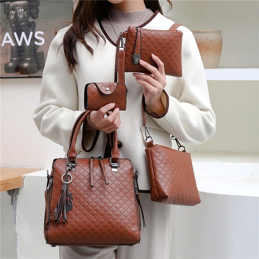 Price 6.97 USD - Weight 740g Retro Bag Set Solid Color Shoulder Crossbody Handbag