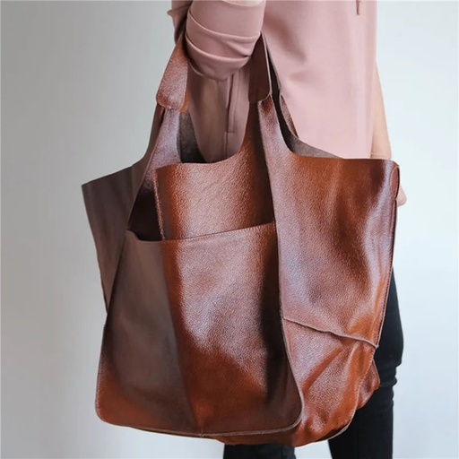 Elegante Oversized Leder Tote Bag – Stilvoll & Geräumig