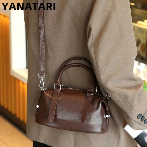 Vintage messenger bag cowhide Brown leather bag Soft Leather Large Capacity minimalist Crossbody bag women female luxury bag