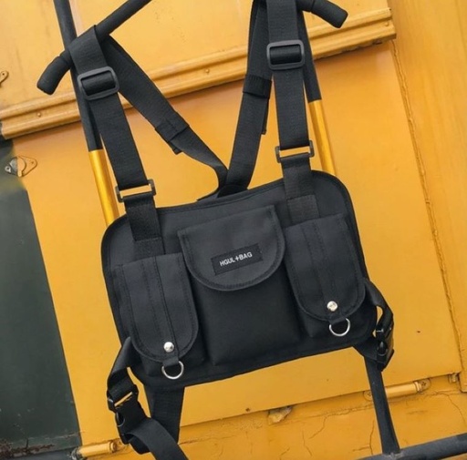 Chaopai Street Shooting Men's and Women's Tactical Backpack, Popular on the Internet, Same Chest Bag, Level 2 Armor, Hip Hop Functional Chest Bag, Trendy Backpack