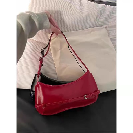 Red Leather Shoulder Bag