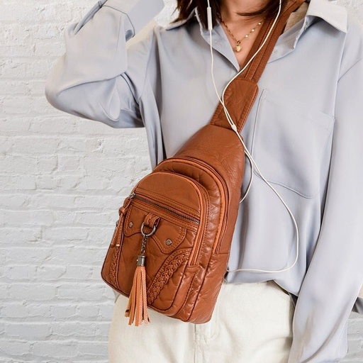 Women's bag women's crossbody new Korean version trendy and fashionable soft leather texture portable and large capacity