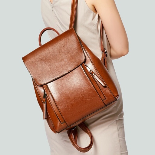 2023 European and American Style Mommy Bag Backpack Versatile Women's Bag Large Capacity Retro Genuine Leather Bag